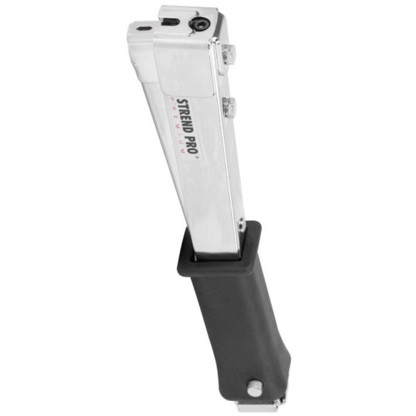 Kézi tűzőgép, Strend Pro Premium HT580, ezüst/fekete, 6–10 mm kapocshossz, C kapcsokhoz, acél mechanika, kalapácsos