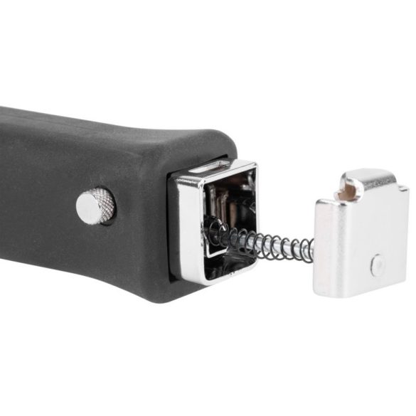 Kézi tűzőgép, Strend Pro Premium HT580, ezüst/fekete, 6–10 mm kapocshossz, C kapcsokhoz, acél mechanika, kalapácsos