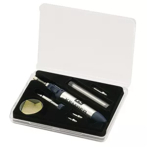 Gázos mikropáka készlet, Kemper 12000KIT, 17,6 cm, 8 ml gáztartály, kézi gyújtás, folyamatos lángszabályozás, nyitott és zárt láng