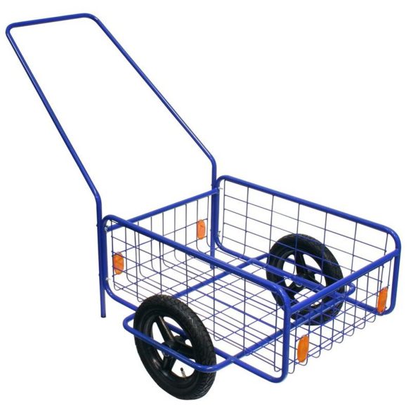 Kétkerekű kocsi, RDV 4 / Rapid 4, kék, 61,8 x 41,8 x 23,2 cm, 80 kg teherbírás, 29 cm felfújható kerekek, kivehető fogantyú, golyóscsapágyas, 12 mm tengely