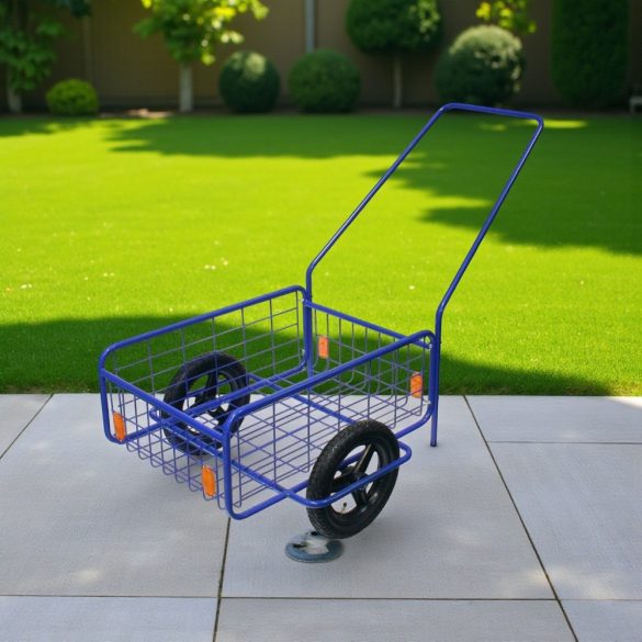 Kétkerekű kocsi, RDV 4 / Rapid 4, kék, 61,8 x 41,8 x 23,2 cm, 80 kg teherbírás, 29 cm felfújható kerekek, kivehető fogantyú, golyóscsapágyas, 12 mm tengely