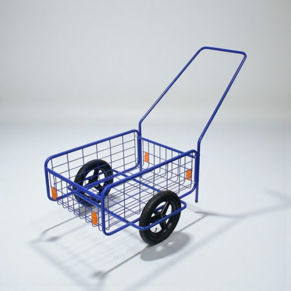 Kétkerekű kocsi, RDV 4 / Rapid 4, kék, 61,8 x 41,8 x 23,2 cm, 80 kg teherbírás, 29 cm felfújható kerekek, kivehető fogantyú, golyóscsapágyas, 12 mm tengely