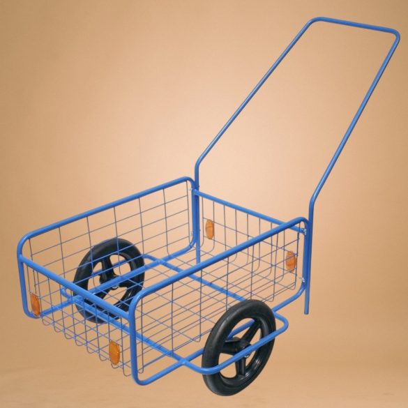 Kétkerekű kocsi, RDV 6 / Rapid 6, kék, 61,8 x 41,8 x 23,2 cm, 80 kg teherbírás, 29 cm tömör kerekek, kivehető fogantyú, acélcső váz