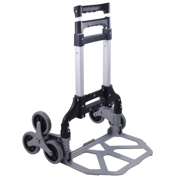 Molnárkocsi, Strend Pro, fekete/szürke, maximum 80 kg teherbírás, összehajtható, lépcsőző, teleszkópos nyél