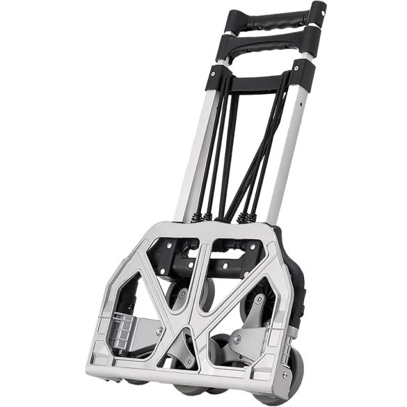 Molnárkocsi, Strend Pro, fekete/szürke, maximum 80 kg teherbírás, összehajtható, lépcsőző, teleszkópos nyél