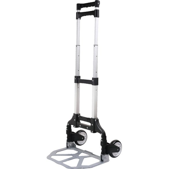 Molnárkocsi, Strend Pro, fekete/szürke, maximum 75 kg teherbírás, összehajtható, lépcsőző, teleszkópos nyél