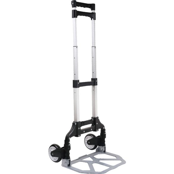 Molnárkocsi, Strend Pro, fekete/szürke, maximum 75 kg teherbírás, összehajtható, lépcsőző, teleszkópos nyél