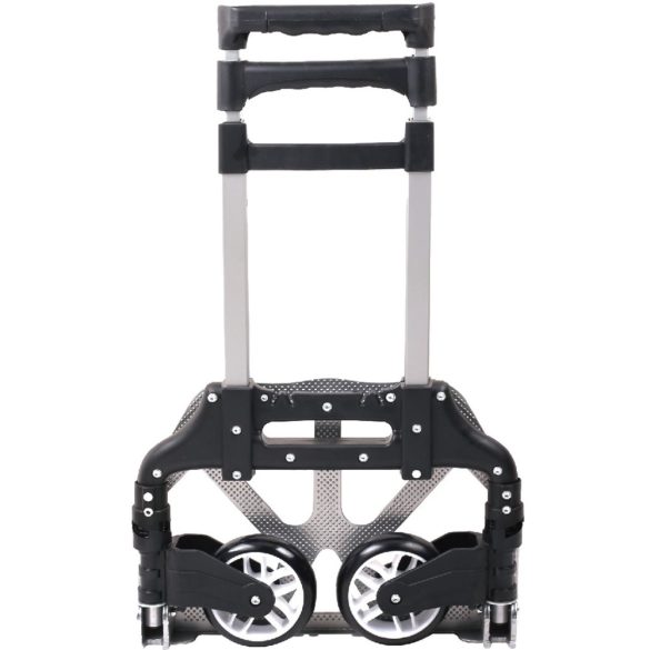 Molnárkocsi, Strend Pro, fekete/szürke, maximum 75 kg teherbírás, összehajtható, lépcsőző, teleszkópos nyél