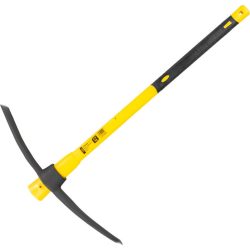   Csákány, Strend Pro Garden, Strend Pro, sárga/fekete, 2500 g, üvegszálas nyél, acél fej, kétoldalas, hegyes/lapos, kemény és sziklás talajhoz