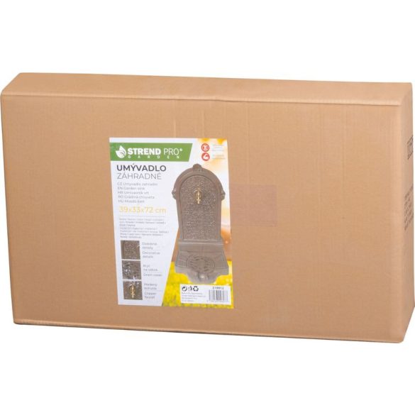 Kerti kút, Strend Pro Garden LT-H20505, 39 x 33 x 72 cm, barna, alumínium, időjárásálló, könnyen összeszerelhető