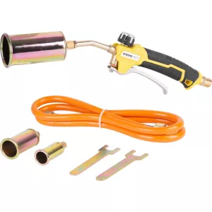 Gázperzselő, Strend Pro H55A X305, 3 db fúvóka, 30–40–50 mm, 1,5 m tömlővel, Propán-Bután gázhoz (LPG), G3/8 menet