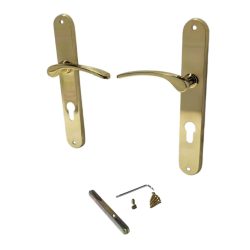   Ajtókilincs garnitúra, Violetta PZ 08/072 L, arany, cilinderes zárakhoz