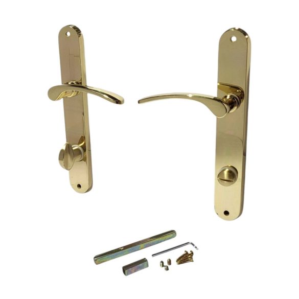 Ajtókilincs garnitúra, Violetta WC 08/090/0,6, fényes arany, WC-záras