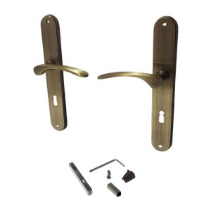 Ajtókilincs garnitúra, Violetta BB 08/072, bronz, normál kulcsos zárakhoz