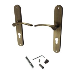   Ajtókilincs garnitúra, Violetta PZ 08/072, bronz, cilinderes zárakhoz