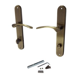 Ajtókilincs garnitúra, Violetta PZ 08/090/0,6 L, bronz, cilinderes zárakhoz