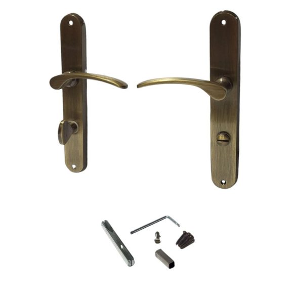 Ajtókilincs garnitúra, Violetta WC 08/072/0,6, bronz, WC-záras