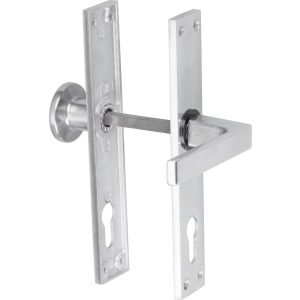 Ajtócimke, Strend Pro Komas 72 mm, ezüst, gömb alakú rozettával, alumínium, tartós, egyszerű, visszafogott dizájn