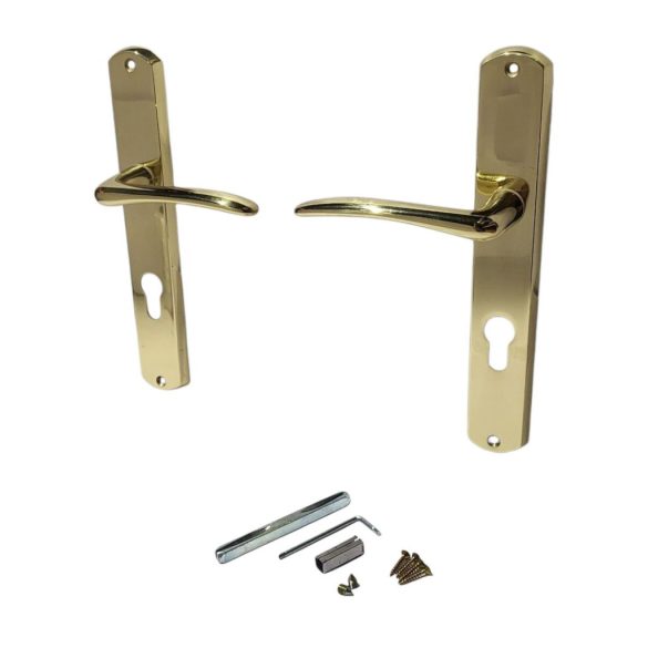 Ajtókilincs garnitúra, Verona PZ 08/072, arany, cilinderes zárakhoz