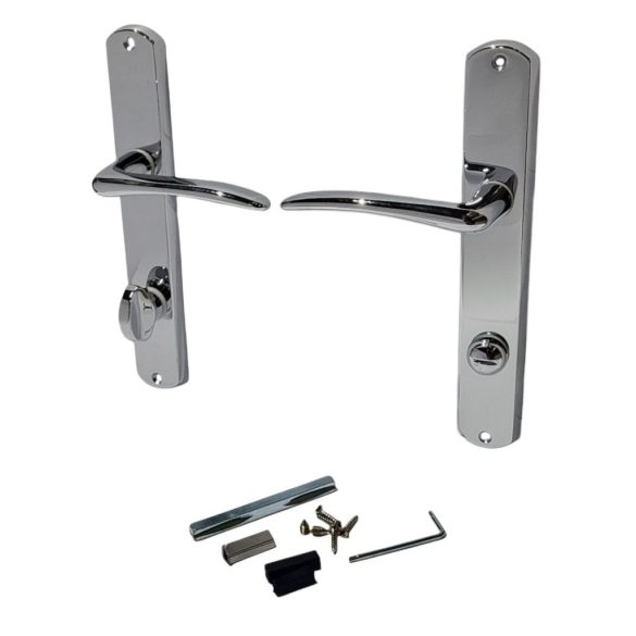 Ajtókilincs garnitúra, Verona, ezüst, WC-záras