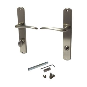 Ajtókilincs garnitúra, Verona WC 08/090/0,6, ezüst, WC-záras