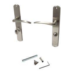 Ajtókilincs garnitúra, Verona WC 08/072, ezüst, WC-záras