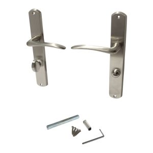 Ajtókilincs garnitúra, Verona WC 08/072, ezüst, WC-záras