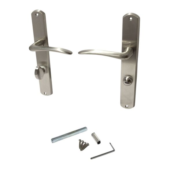 Ajtókilincs garnitúra, Verona WC 08/072, ezüst, WC-záras