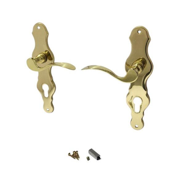 Ajtókilincs garnitúra, Loeffel-L PZ 08/072, arany, cilinderes zárakhoz