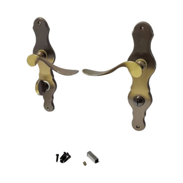 Ajtókilincs garnitúra, Loeffel-L WC 08/072/06, bronz, WC-záras