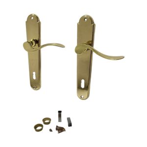 Ajtókilincs garnitúra, Combi-L BB 08/090, arany, normál kulcsos zárakhoz