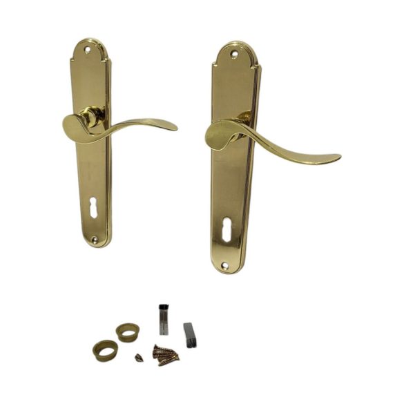 Ajtókilincs garnitúra, Combi-L BB 08/090, arany, normál kulcsos zárakhoz
