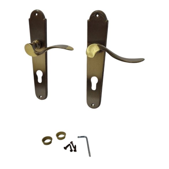 Ajtókilincs garnitúra, Combi-L BB 08/072, bronz, normál kulcsos zárakhoz