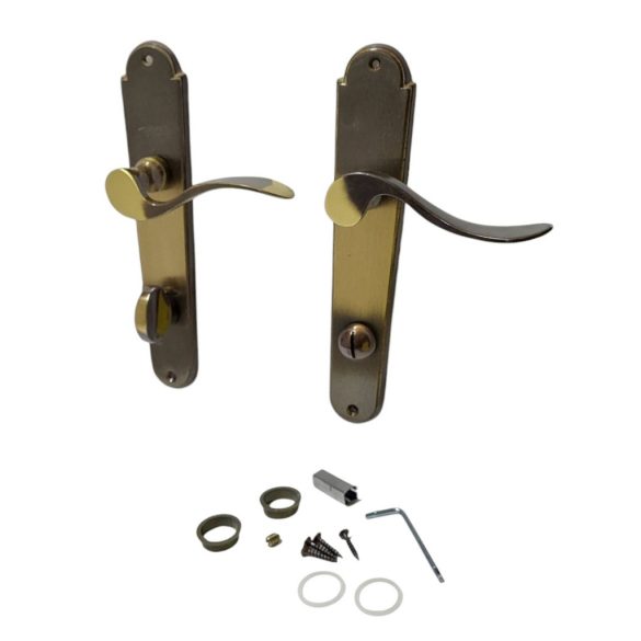 Ajtókilincs garnitúra, Combi-L WC 08/090/0,6, bronz, WC-záras