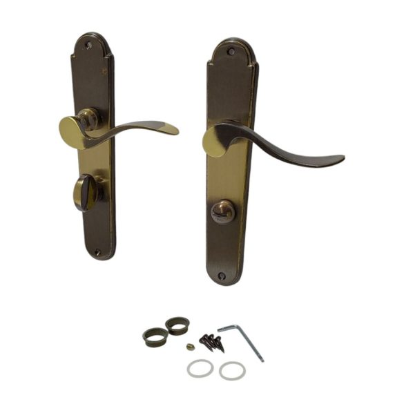 Ajtókilincs garnitúra, Combi-L WC 08/072/0,6, bronz, WC-záras