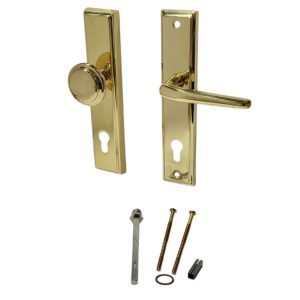 Ajtókilincs garnitúra, Aramis PZ 08/090, arany, cilinderes zárakhoz