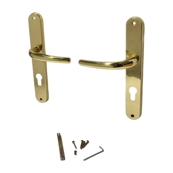 Ajtókilincs garnitúra, Silvia PZ 08/072, arany, cilinderes zárakhoz