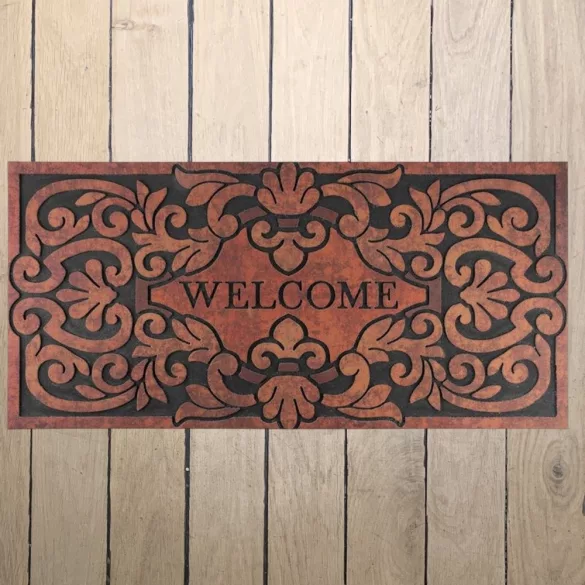 MagicHome RBM 116 lábtörlő - Welcome, 120 x 58 cm, barna