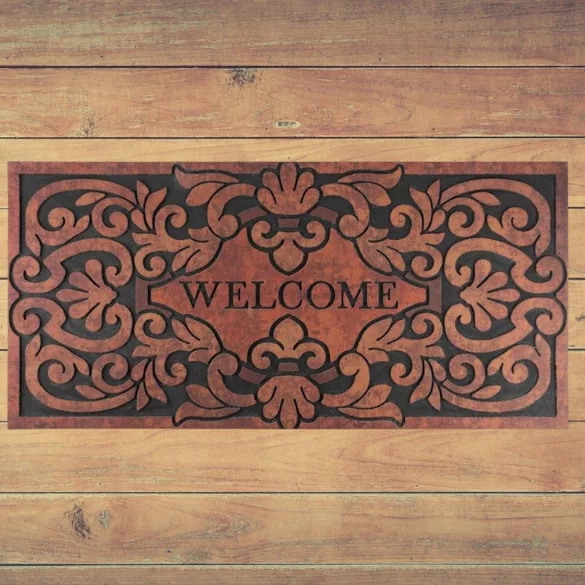 MagicHome RBM 116 lábtörlő - Welcome, 120 x 58 cm, barna
