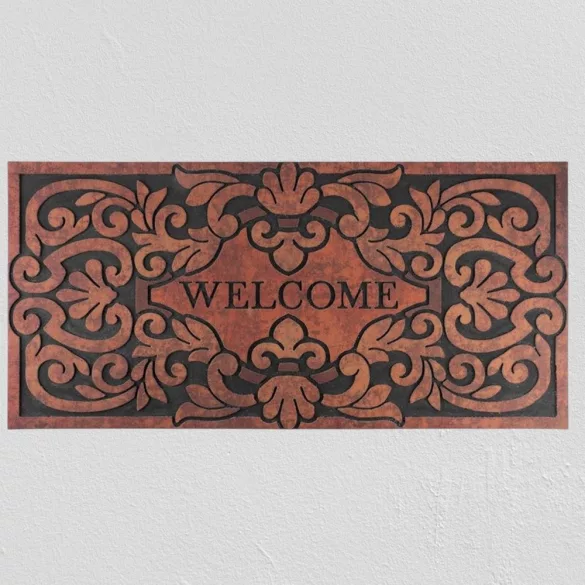 MagicHome RBM 116 lábtörlő - Welcome, 120 x 58 cm, barna