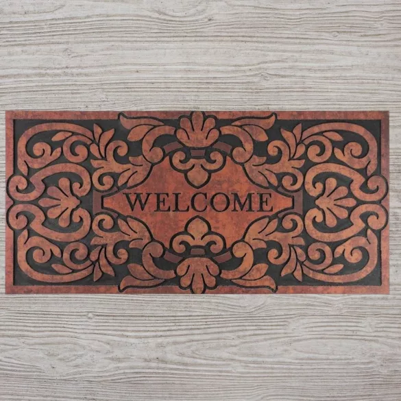 MagicHome RBM 116 lábtörlő - Welcome, 120 x 58 cm, barna