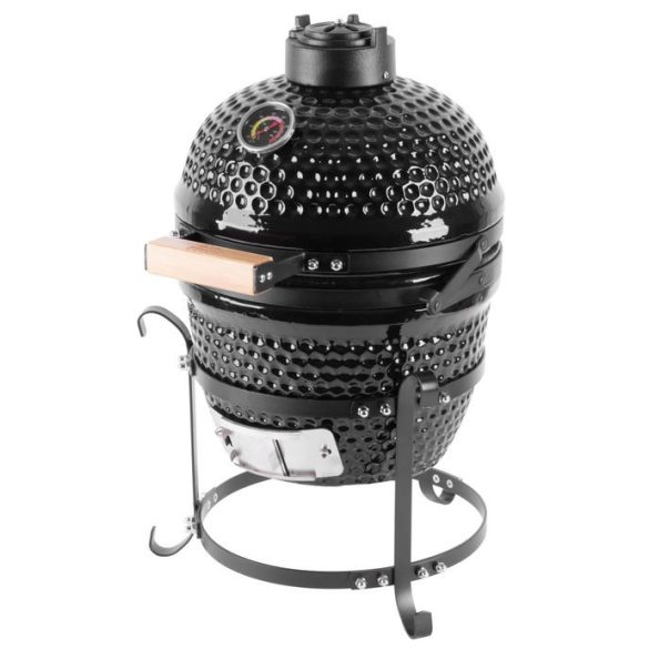 Strend Pro Kamado Egg faszenes grill, 13” grill, 27 cm átmérő, grill. magasság 34,5 cm, fekete, 35 x 40,5 x 55 cm