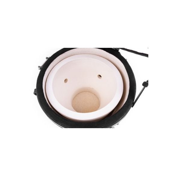 Strend Pro Kamado Egg faszenes grill, 13” grill, 27 cm átmérő, grill. magasság 34,5 cm, fekete, 35 x 40,5 x 55 cm