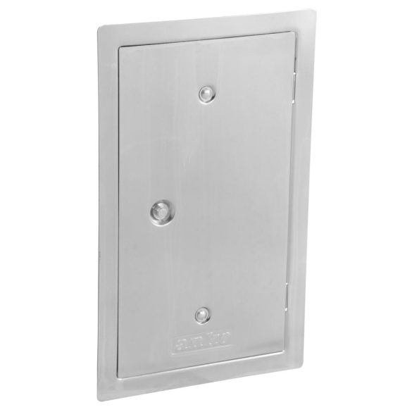 Kéményajtó, Anko C2.3G, 13 x 26 cm, rozsdamentes acél, ellenőrző, mágneszáras, téglalap, beltéri/kültéri