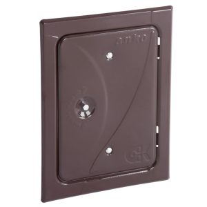 Kéményajtó, Anko C2.1B, 12 x 18 cm, barna, rozsdamentes acél, ellenőrző, tolómágneses záródás, négyszögletes, beltéri/kültéri