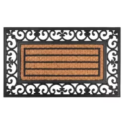 MagicHome RBP 156 lábtörlő - Ornament, 45 x 75 cm, barna