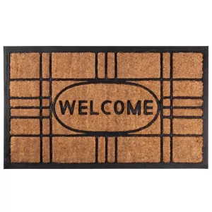 MagicHome RBC 196 lábtörlő - Welcome, 45 x 75 cm, barna