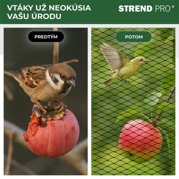 Madárháló, Strend Pro Garden A1205, 8 x 8 m, 25 x 25 mm szemméret, polietilén, gyümölcsfákhoz, bokrokhoz és szőlőhöz