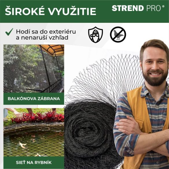 Madárháló, Strend Pro Garden A1206, 12 x 25 m, 25 x 25 mm szemméret, polietilén, madarak ellen, gyümölcsfákhoz és szőlőhöz