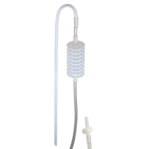 Átfejtő pumpa, Ferrari 16300, kézi, tömlő: 130 + 80 cm, átmérő: 16 mm, szeleptű: 7 cm, harmonikával és zárószeleppel, borhoz és más folyadékokhoz